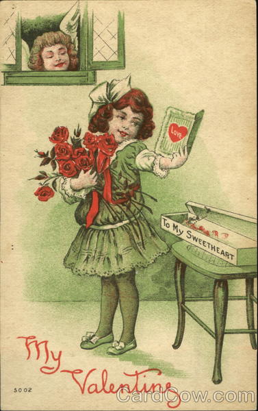 Little Girl WIth Roses Children