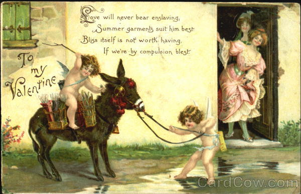 Cupids with burro