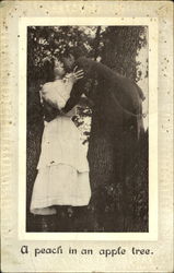 Couple Kissing in an Apple Tree Postcard