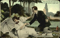 Couple at Picnic Postcard