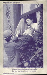 Lovers at Window Postcard