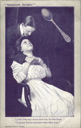 Couple-Woman Sitting Postcard