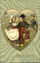 Dutch Boy and Girl Dancing Postcard
