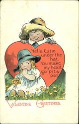 Little Girl Wearing a Blue Hat Postcard