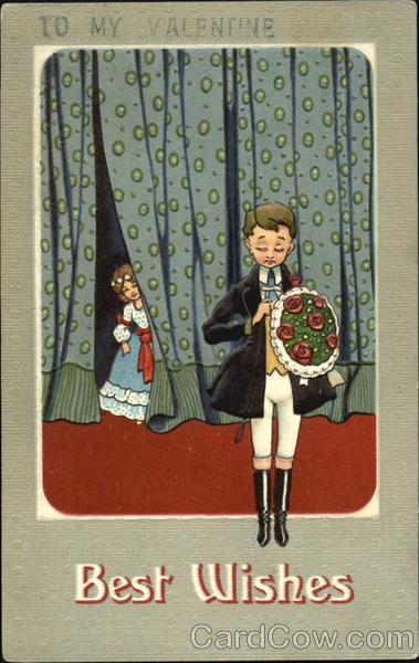 Child Suitor with Bouquet Children