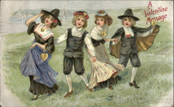 Children dancing in a line