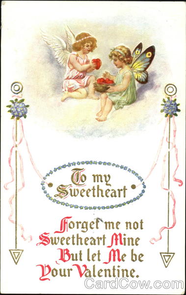 Cupids on Cloud Sorting Hearts