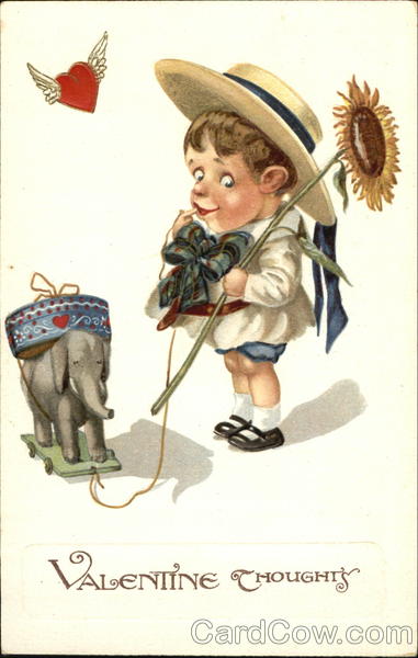 Little boy with toy elephant Children