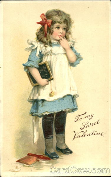 Little GIrl Holding a Book Children