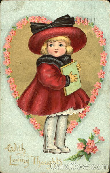 Girl Holding Book Children