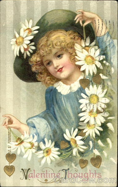 Pretty GIrl WIth a Garland of Daisys Children