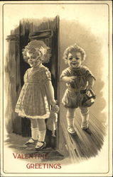 Children playing hide-and-seek Postcard