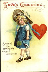 Girl with Smiling Heart Postcard