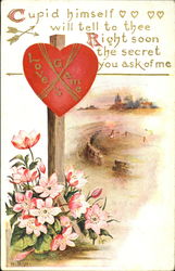 Heart tied in the post Heart tied in the post
