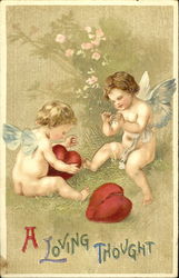 Cupids mending hearts Postcard