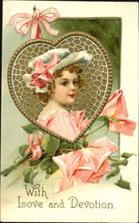 Little Girl in Pink Children Postcard Postcard