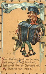 A man playing music Men Postcard Postcard