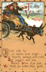Couple Riding on a Wagon Couple Riding on a Wagon