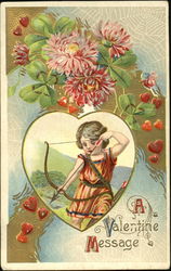 Cupid Inside of a Heart Postcard