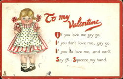 Girl With Pigtails Postcard