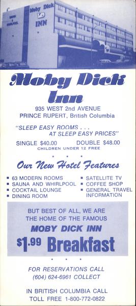 Moby Dick Inn Prince Rupert BC Canada British Columbia