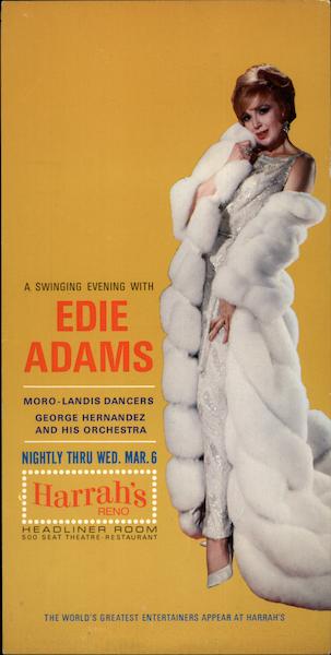 A Swinging Evening with Edie Adams Reno Nevada Celebrities