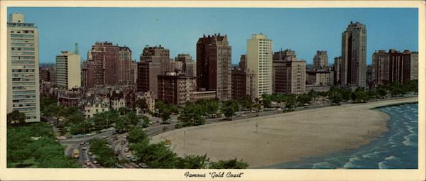 Aerial View of Famous Gold Coast Chicago Illinois