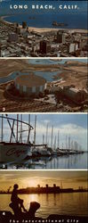Views of Long Beach, The International City Large Format Postcard