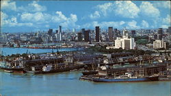 Aerial View of City and Port Buenos Aires, Argentina Large Format Postcard Large Format Postcard