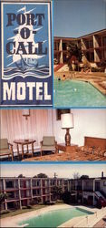 Port-O-Call Motel Large Format Postcard