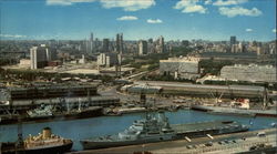 Air View From the Port Large Format Postcard