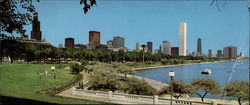 Chicago's skyline Illinois Large Format Postcard Large Format Postcard