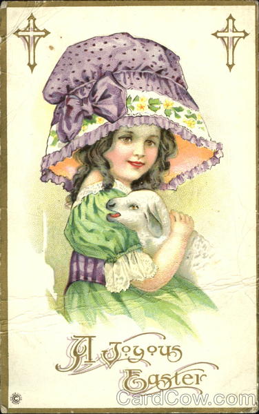 Girl holding a lamb With Children