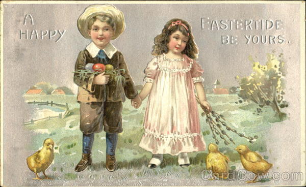 Little Girl and Boy Holding Hands With Children