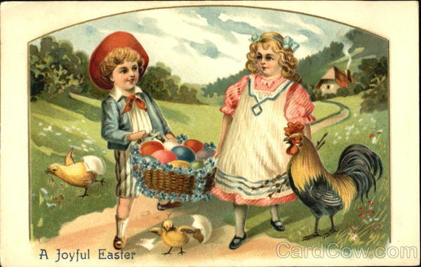 Children with Chickens and Eggs With Children