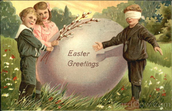 Children playing blind man's bluff With Children