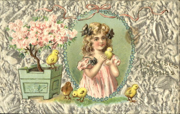 A girl with baby chicks With Chicks