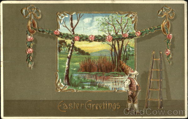 Pastoral Scene with Flower Garland Easter