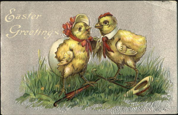 Two Easter Chicks With Chicks