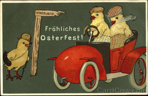 Two chicks driving a car while the tird chick watches