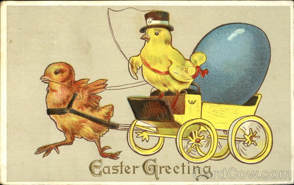 Two Chicks and a Cart With Chicks