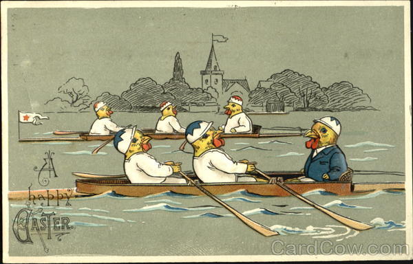 Six Chicks in Boats With Chicks