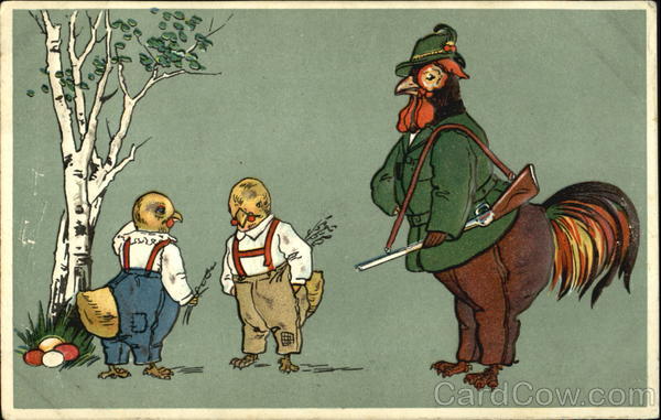 Chickens Hunting With Chicks