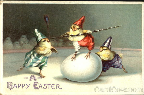 Three chicks performing in a circus arena With Chicks