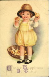 Child with Easter Chicks With Children Postcard Postcard