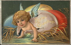 Little Angel Hatching out of an Egg Postcard