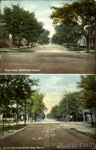 River View North from Second, South Lawrence, North from Morris Wichita Kansas