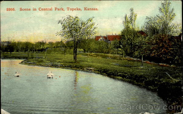 2205. Scene in Central Park, Topeka, Kansas