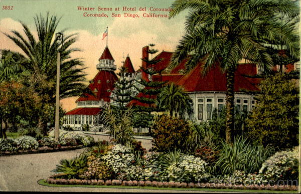 Winter Scene at Hotel Del Coronado San Diego California