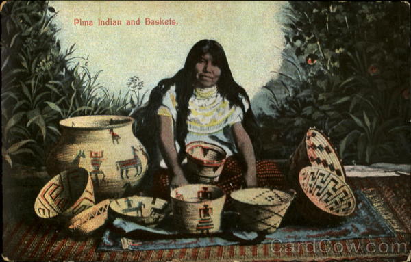 Pima Indian and Baskets Native Americana